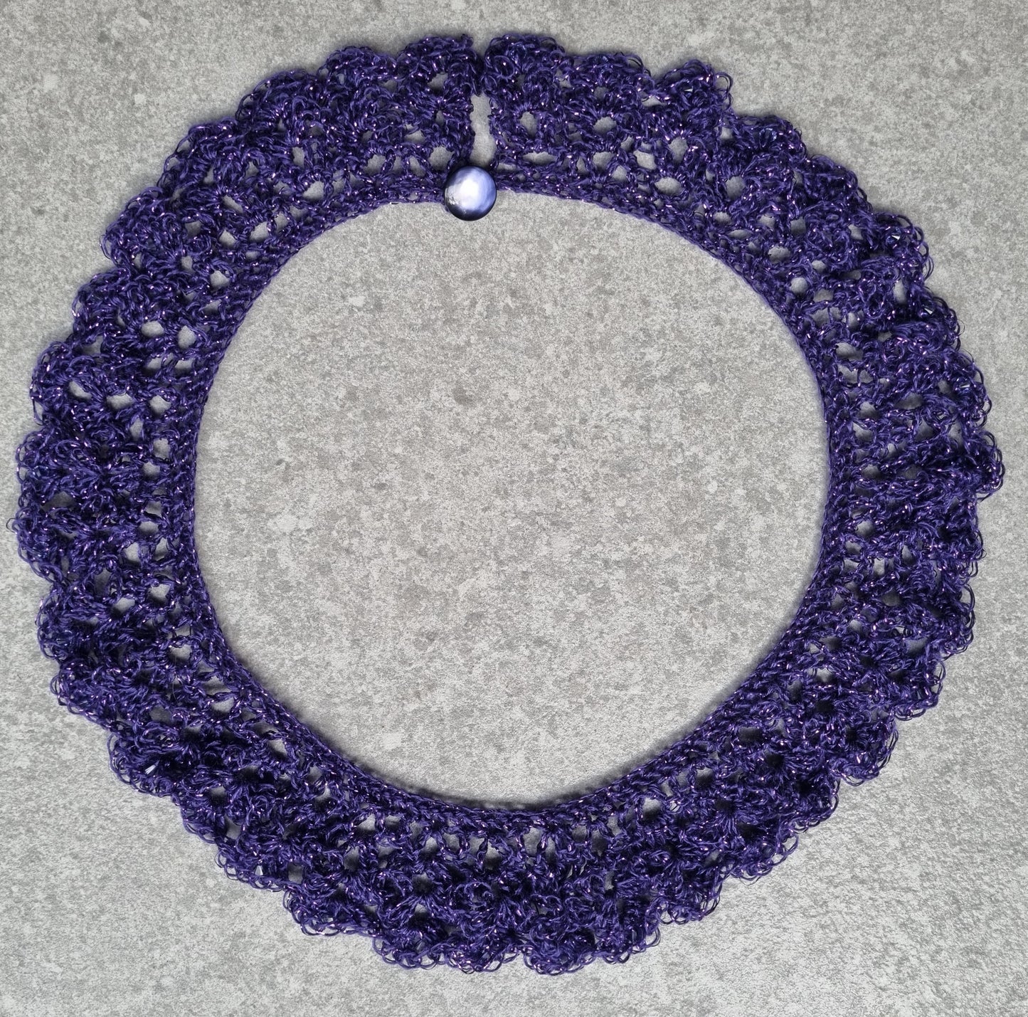 Purple Crochet Collar (11)