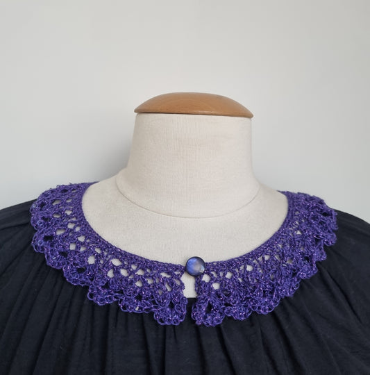 Purple Crochet Collar (11)